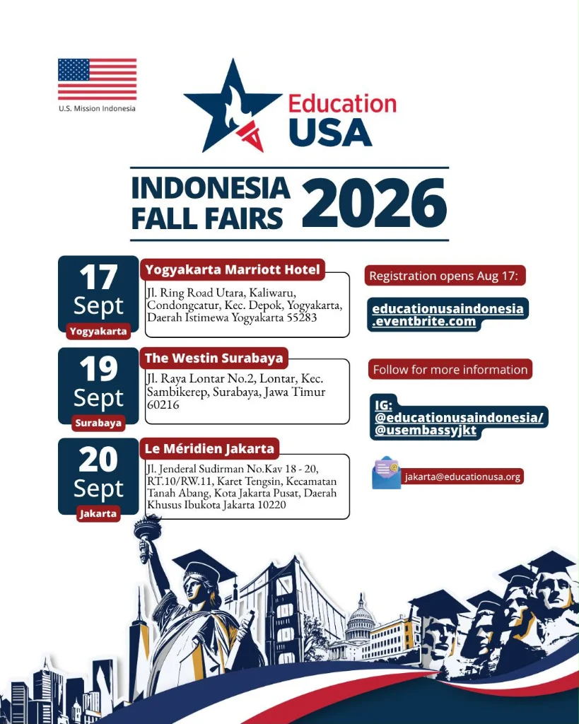 Announcement image: EducationUSA Indonesia Fall Fair 2026 — Surabaya
