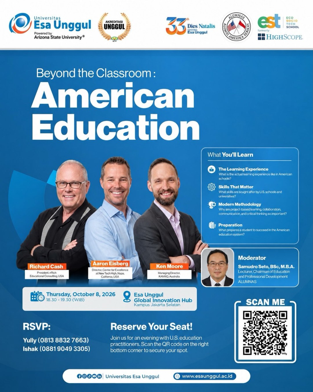 Talk show: Beyond the Classroom — American Education with Universitas Esa Unggul